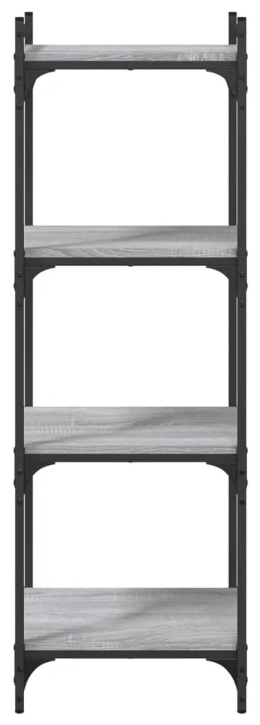 vidaXL Βιβλιοθήκη 4 Επιπέδων Γκρι Sonoma 40x30x120 εκ. Επεξεργ. Ξύλο