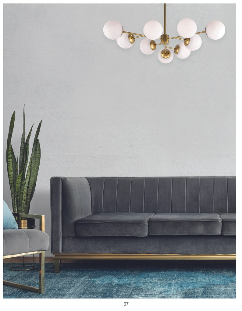 KQ S0980-9 NERVO PENDANT GOLD WITH OPAL GLASSES Β2