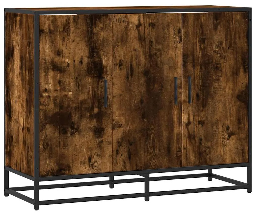 vidaXL Sideboard Καπνιστή δρυς 94x35x76 cm Κατασκευασμένο ξύλο