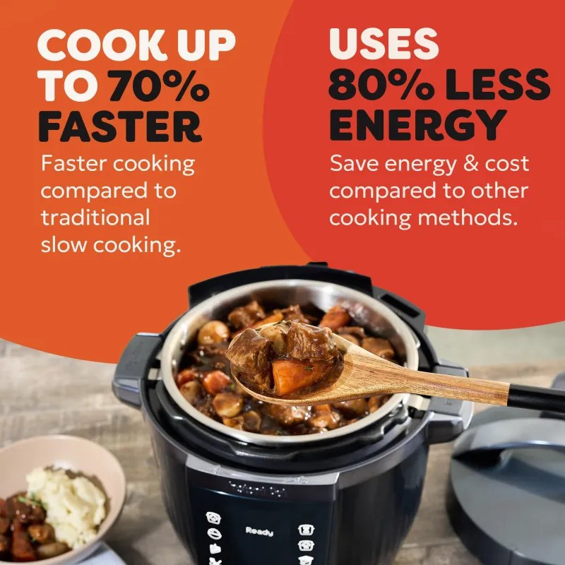 Instant Pot Pro Max 60 WiFi, 1200W, 5,7 L, 10 προγράμματα, Nutriboost, έλεγχος WiFi, οθόνη LCD, Ανοξείδωτο, Μαύρο