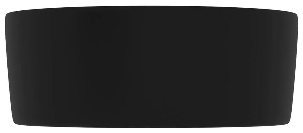 Νιπτήρας Πολυτελής Στρογγυλός Μαύρο Ματ 40 x 15 εκ. Κεραμικός - Μαύρο