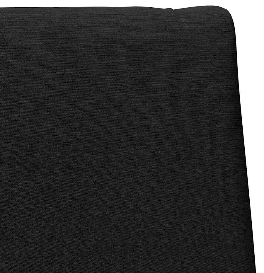 vidaXL Ταπετσαρισμένο κεφαλάρι Μαύρο 75 cm Στερεά ξυλεία πεύκου