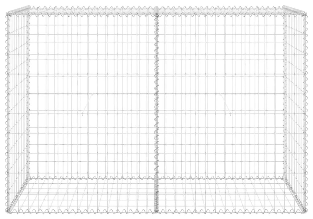 vidaXL Συρματοκιβώτιο Τοίχος 150x60x100 εκ. Γαλβαν.Χάλυβας + Καλύμματα