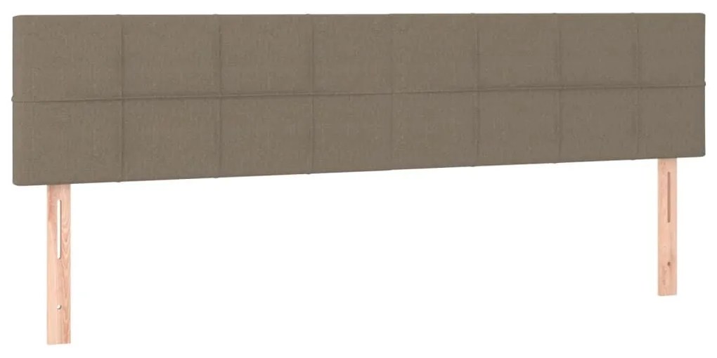 Κρεβάτι Boxspring με Στρώμα Taupe 180x200 εκ. Υφασμάτινο - Μπεζ-Γκρι