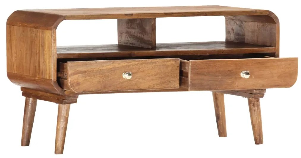 vidaXL Έπιπλο Τηλεόρασης 90 x 35 x 47 εκ. από Μασίφ Ξύλο Μάνγκο