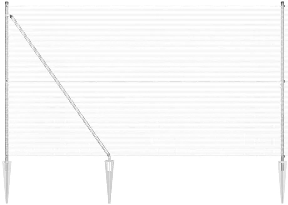 vidaXL Στύλος Περιφράξεων Ασημί 25 x 1,5 μ (12 x 12 mm πλέγμα) Ατσάλι