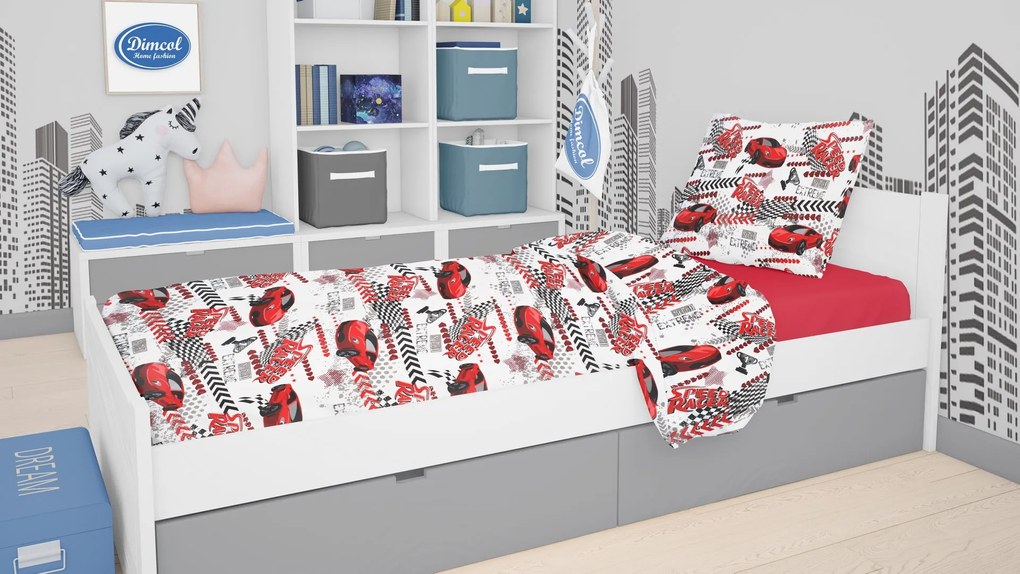 DIMcol ΣΕΝΤΟΝΙΑ ΕΜΠΡΙΜΕ ΣΕΤ 3 τεμ ΠΑΙΔ Cott/Pol 70/30 160Χ240 Speed Racer 290 Rotary Print 1924685225029098