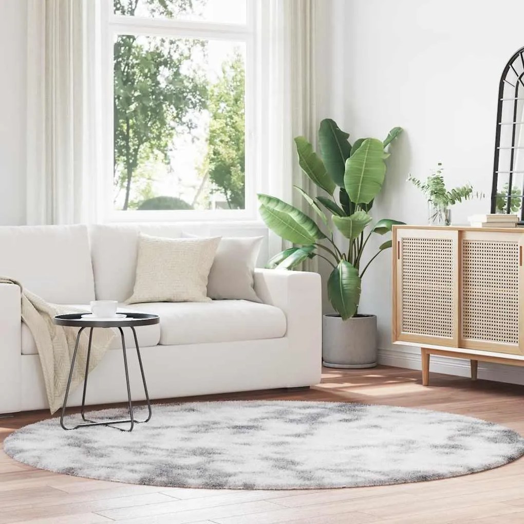 vidaXL Χαλί Shaggy με Ψηλό Πέλος NAVARRA Ασημί Γκρι 200x200 εκ.