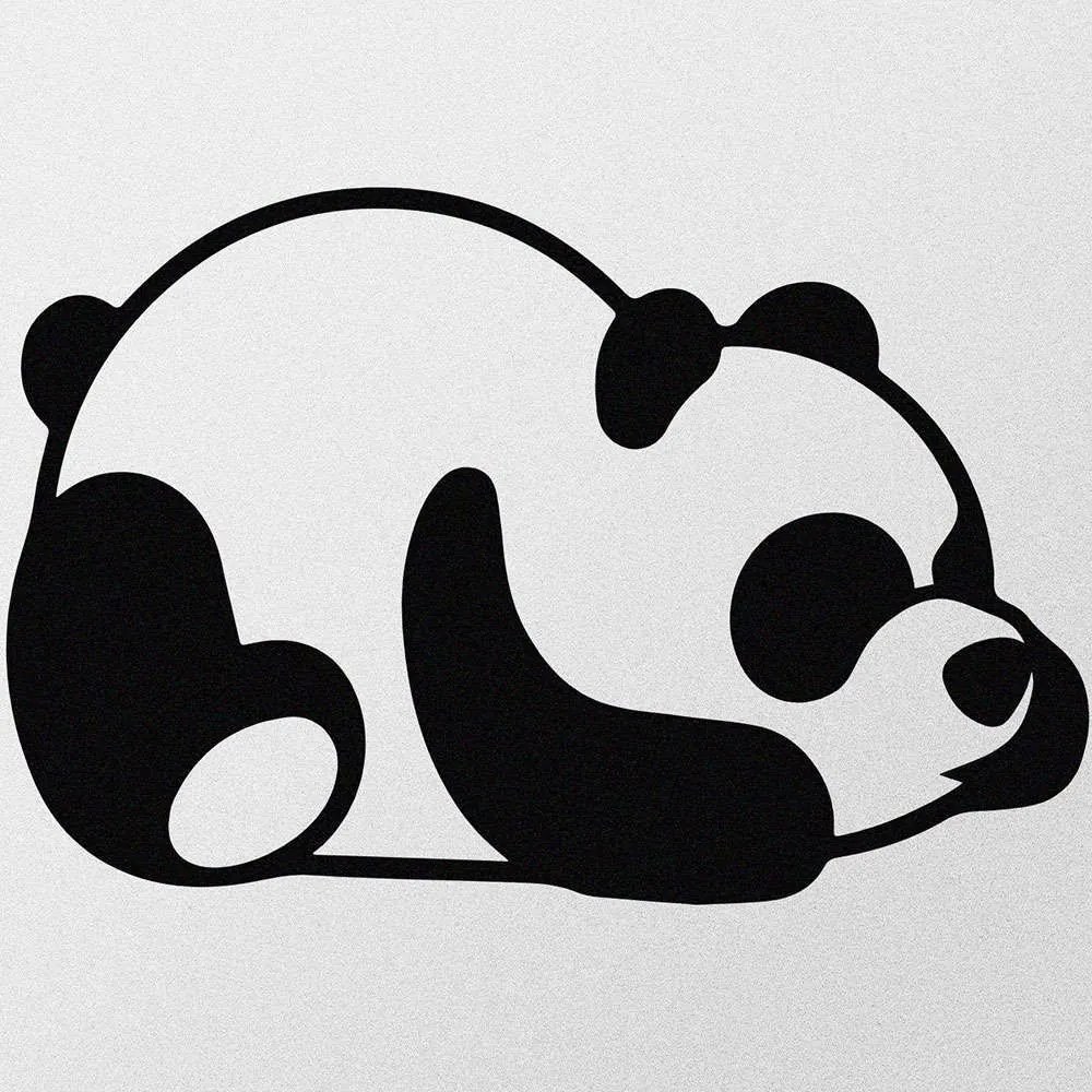 Διακοσμητικό Τοίχου Panda 279ENZ1157 50x33cm Black Wallity Μέταλλο