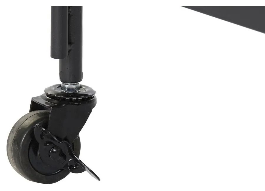 Serveringsvogn DKD Home Decor Μαύρο Μέταλλο Κρυστάλλινο 60,5 x 40,5 x 75,5 cm