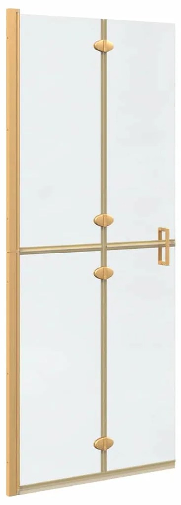 vidaXL Τοίχος Walk-In Ντους Χρυσό 90 x 6.5 x 190 εκ.
