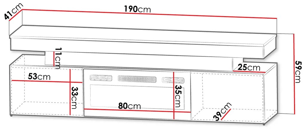 Έπιπλο τηλεόρασης Glossa 2D 190 plus-Mauro gualistero
