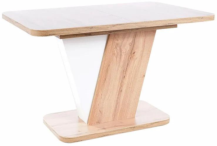 80-1638 CROCUS TABLE OAK WOTAN / WHITE MATT 120 (160) X80 IN DIOMMI CROCUSDWBM120IN, 1 Τεμάχιο