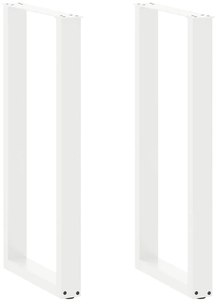 Πόδια Τραπεζιού Μπαρ σε Σχήμα U 2 τεμ. Λευκά 50x(100-101) εκ. Ατσάλι