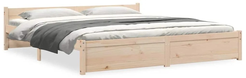 vidaXL Πλαίσιο Κρεβατιού 180 x 200 εκ. Μασίφ Ξύλο Super King Size
