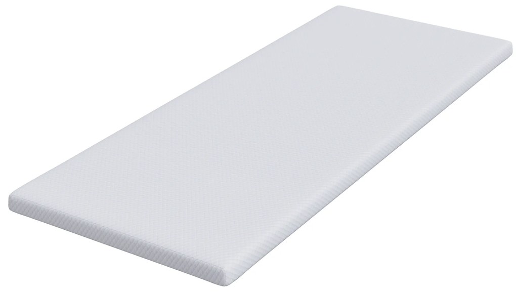 vidaXL Στρώματα Λευκό 80 x 200 cm 100% ύφασμα πολυεστέρα με τζακάρ