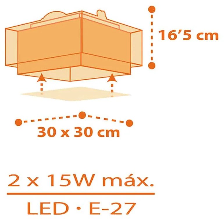 Dinos πλαφονιέρα οροφής (73456) - 1.5W - 20W - 73456