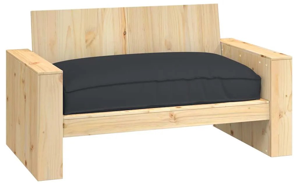 vidaXL Μαξιλάρι παλέτας για κάθισμα Μαύρο 120 x 80 x 12 cm