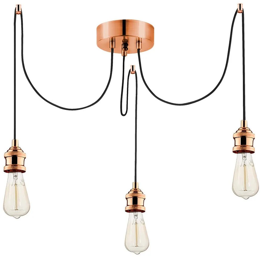 Φωτιστικό Οροφής Kabluni 892OPV1802 96x6x102cm 3xE27 40W Copper Opviq