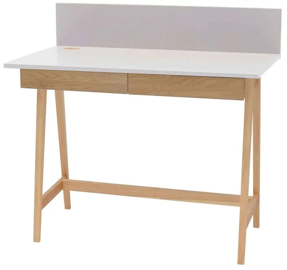 Γραφείο Luka LUKA2DOFASH8 110x50x75cm Natural-Pearl Grey