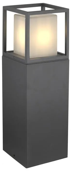 Adeleq Κολώνα Αλουμινίου Τετράγωνη W15xH50cm Ντουί Ε27 IP54 Γραφίτης 9-731