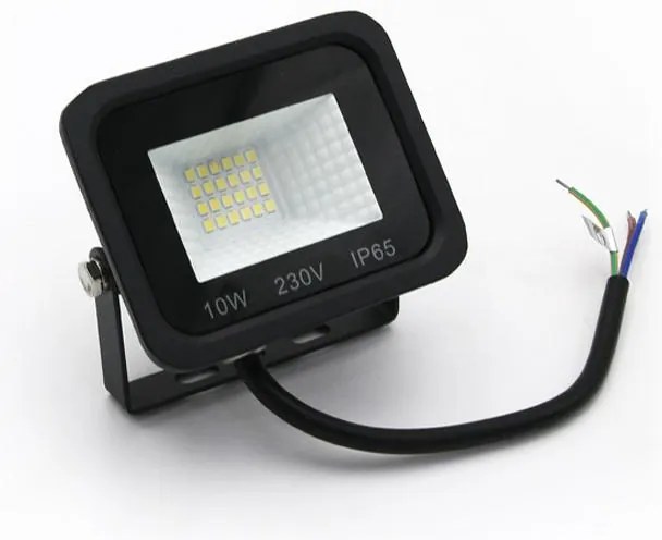 Adeleq Προβολέας LED-SMD 10W 230V 6200K IP65 Μαύρος 3-381010