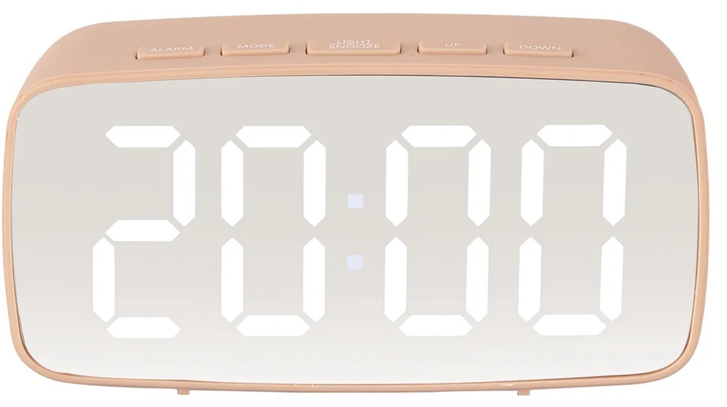 Ρολόι Επιτραπέζιο (12x4x6) - Ξυπνητήρι Karlsson Mirror Led Oval Faded Pink