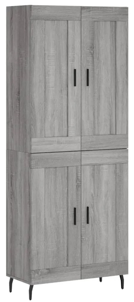 vidaXL Ντουλάπι Γκρι Sonoma 69,5 x 34 x 180 εκ. Επεξεργασμένο Ξύλο