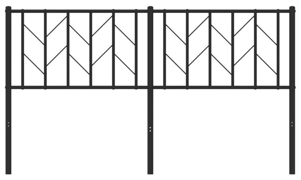 vidaXL Κεφαλάρι Μαύρο 150 εκ. Μεταλλικό