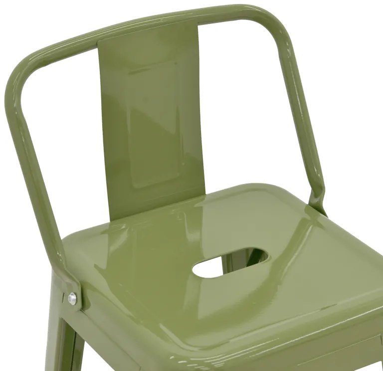 Σκαμπό μπαρ με πλάτη Utopia pakoworld μέταλλο σε λαδί απόχρωση 42x42x97εκ