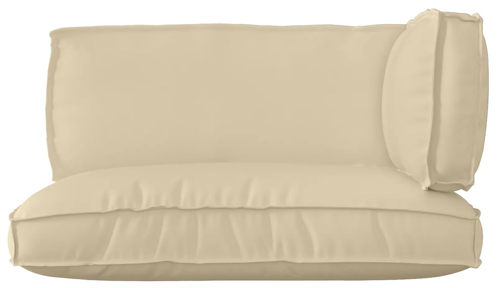 vidaXL Σετ Μαξιλαριών Πάγου 3 pcs Μπεζ 120 x 80 x 12 cm Ύφασμα Oxford
