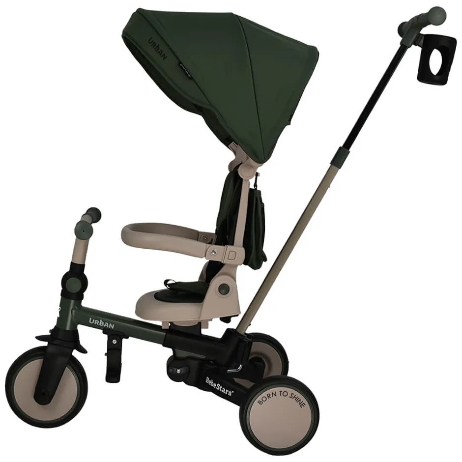 Ποδηλατάκι τρίκυκλο 7 σε 1 Urban Forest Green Bebe Stars