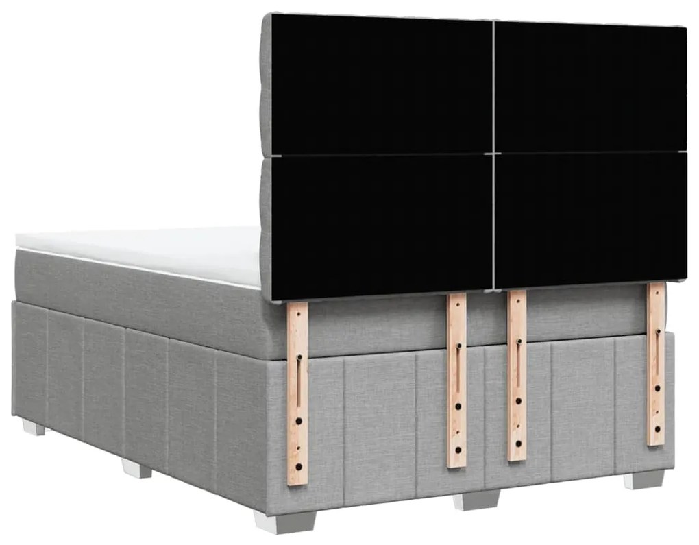 vidaXL Κρεβάτι Boxspring με Στρώμα Αν. Πράσινο 160x200εκ Υφασμάτινο