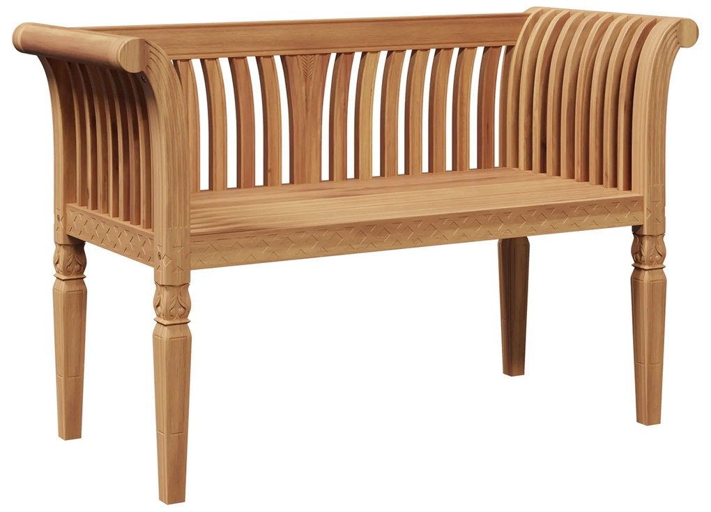 vidaXL Πάγκος Κήπου 127.5x52x80 εκ. Μασίφ Ξύλο Teak