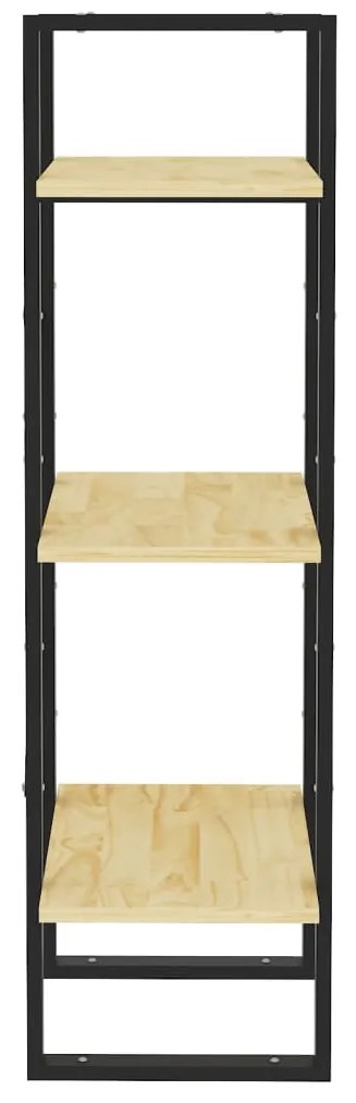 vidaXL Βιβλιοθήκη με 3 Ράφια 40 x 30 x 105 εκ. από Μασίφ Ξύλο Πεύκου