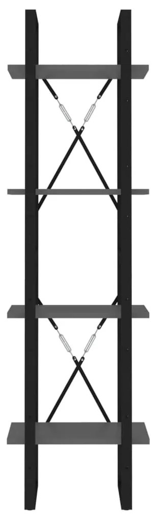 vidaXL Βιβλιοθήκη με 4 Ράφια Γκρι 40 x 30 x 140 εκ. από Επεξ. Ξύλο