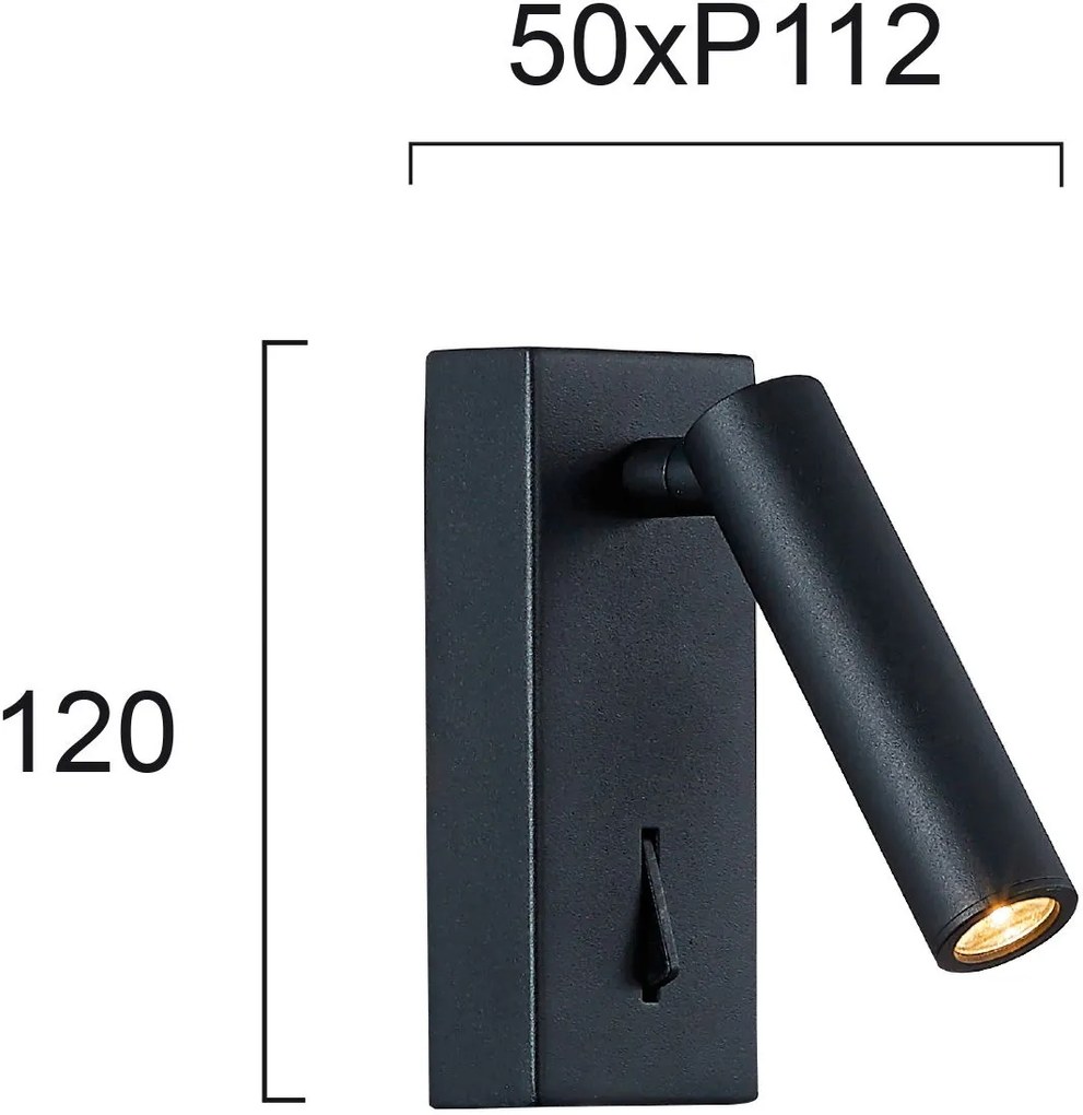 Απλίκα τοίχου Viokef Zen-Μαύρο