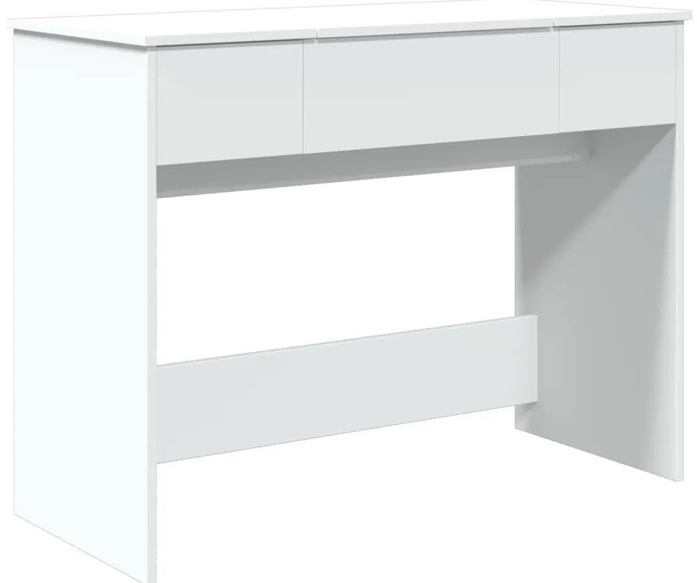 vidaXL Μπουντουάρ με Καθρέφτη Λευκό 100x45x76 εκ.