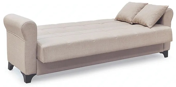 AZUR LIGHT BROWN ΥΦΑΣΜΑ 3ΘΕΣΙΟΣ ΚΑΝΑΠΕΣ/ΚΡΕΒΑΤΙ ΜΕ ΑΠΟΘ.ΧΩΡΟ