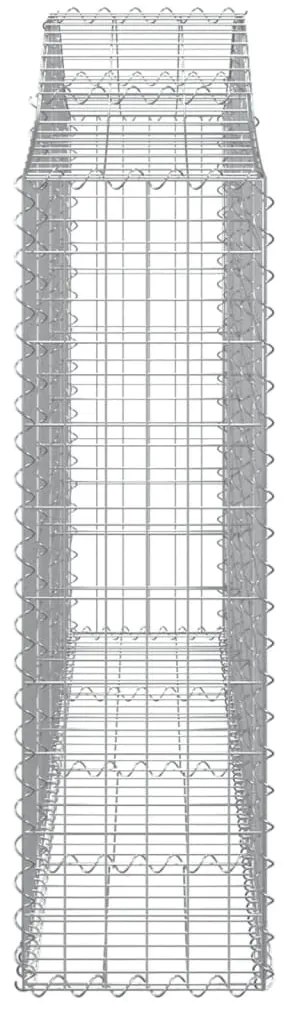vidaXL Συρματοκιβώτια Τοξωτά 10 τεμ. 200x30x100/120 εκ. Γαλβαν. Ατσάλι
