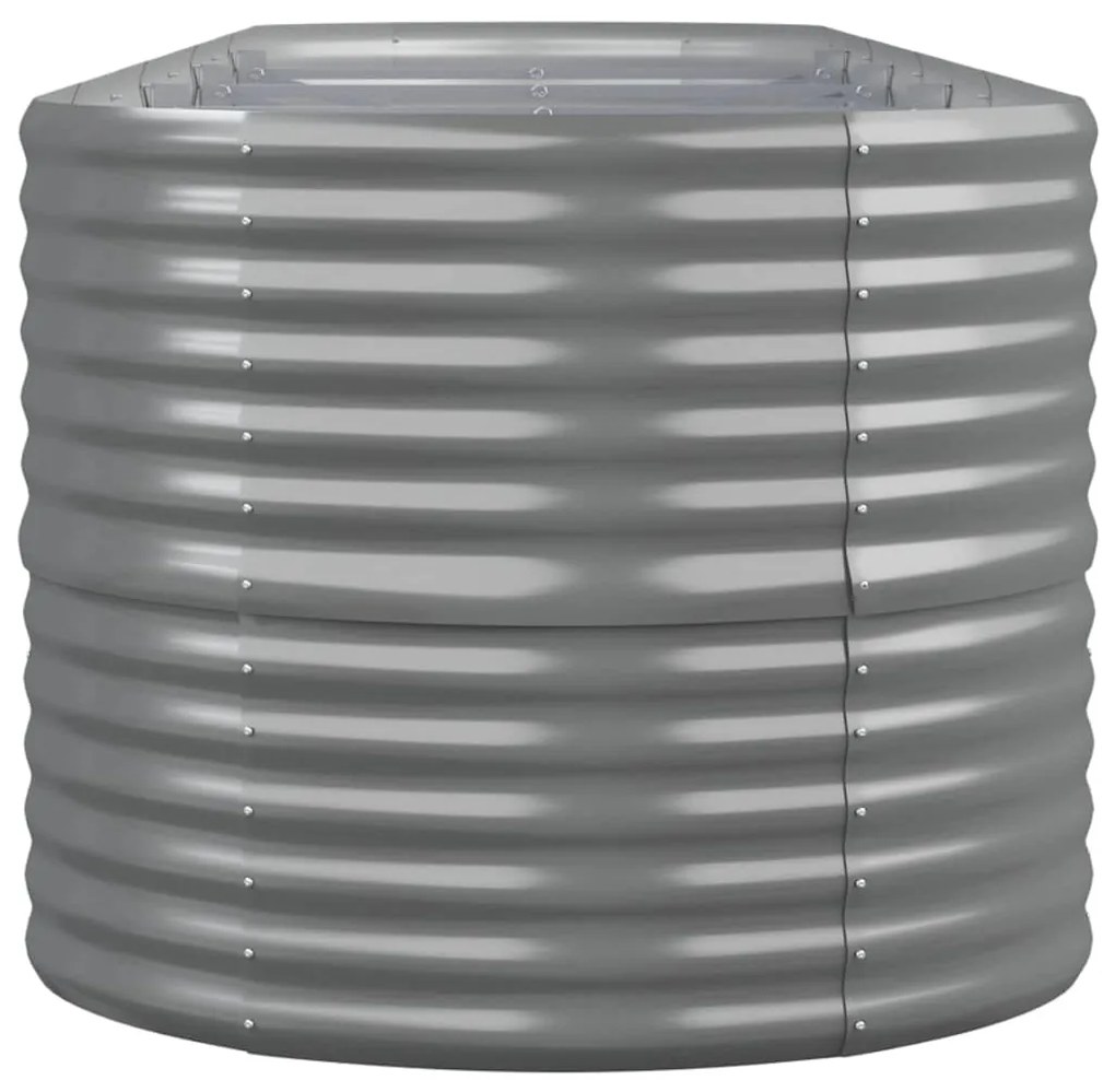 vidaXL Ζαρντινιέρα Γκρι 440x80x68 εκ. Γαλβανισμένος χάλυβας