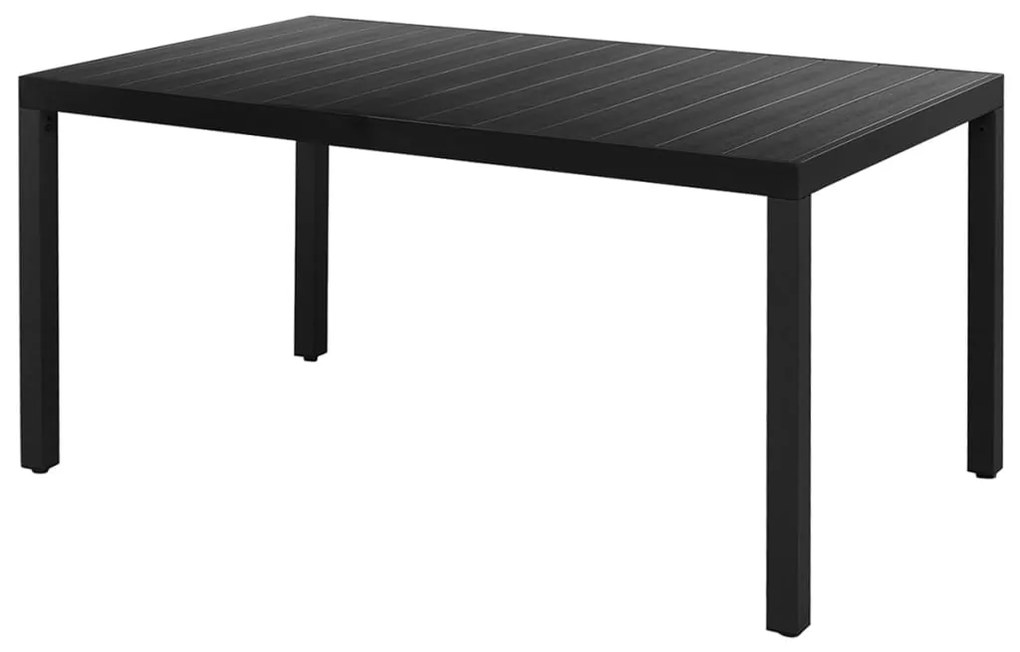 vidaXL Σετ Τραπεζαρίας Κήπου 7 τεμ. Μαύρο από Ρατάν PVC