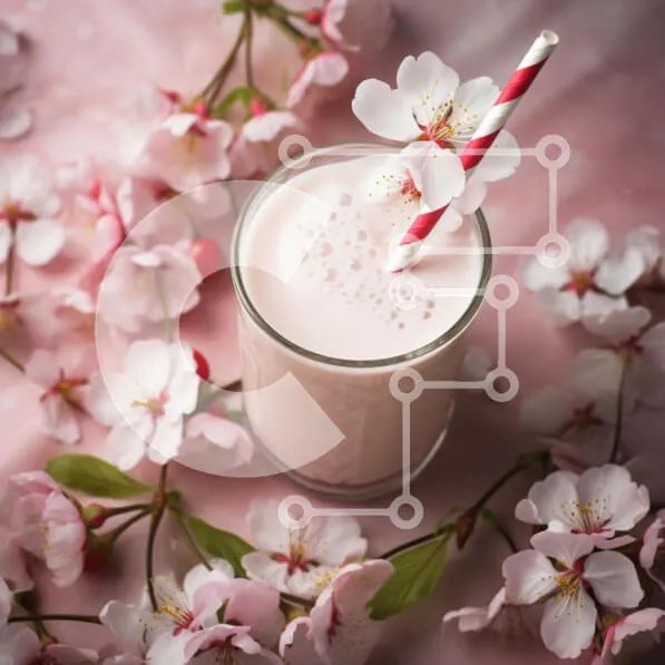 Σετ των 2 Intra Συλλεκτικό Ξύλινο Παζλ Plywood 4mm - Ροζ γάλα με άνθη κερασιάς Σε Ξύλινο Κουτί - Διαστάσεις: 10x10 cm – 25 κομμάτια