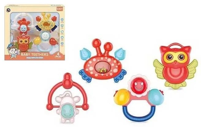 Σετ Βρεφικές Κουδουνίστρες &amp; Μασητικά 4τεμ