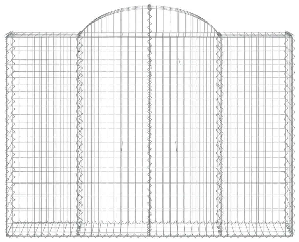 vidaXL Συρματοκιβώτια Τοξωτά 5 τεμ. 200x30x140/160 εκ. Γαλβαν. Ατσάλι