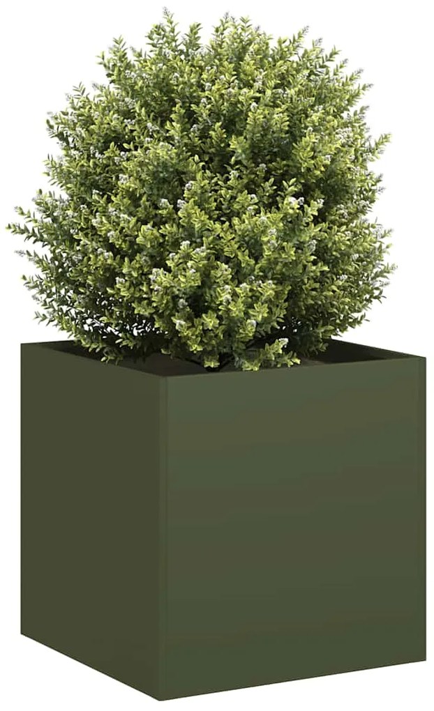 Ζαρντινιέρα Λαδί 40x40x40 εκ. από Χάλυβα Ψυχρής Έλασης