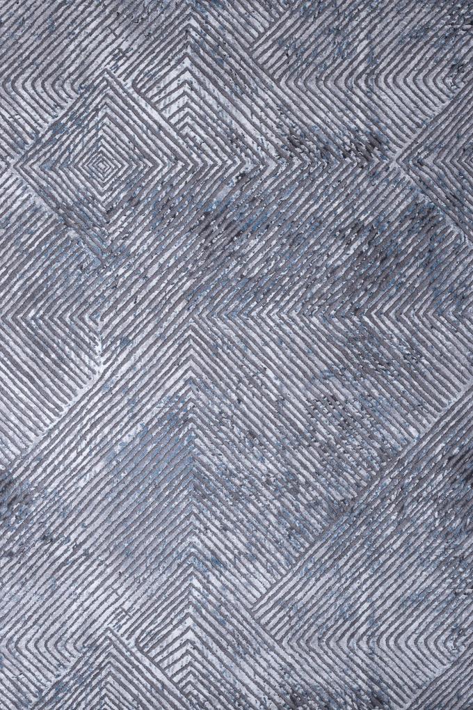 Γραμμικό χαλί γκρι μπλε Ostia 7100/953 &#8211; ΡΟΤΟΝΤΑ 160×160 cm Colore Colori ΡΟΤΟΝΤΑ 160X160 Γκρι, Μπλε