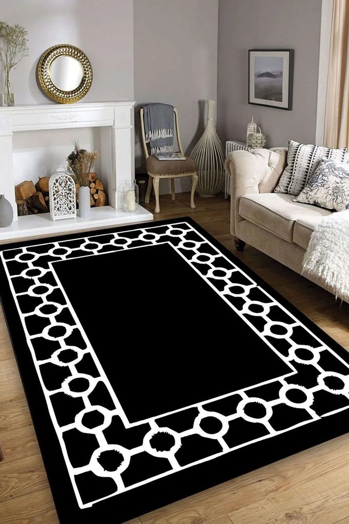 Χαλί Bague Black-White Conceptum Hypnose 80X150cm