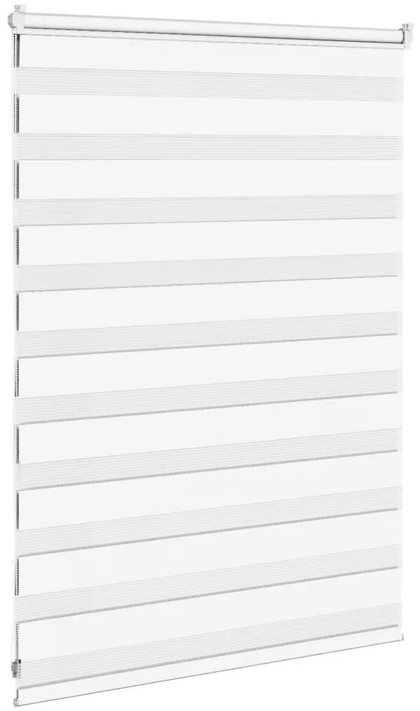 vidaXL Ζέβρα τυφλή Λευκό Πλάτος υφάσματος 110,9 εκ. Πολυεστέρας