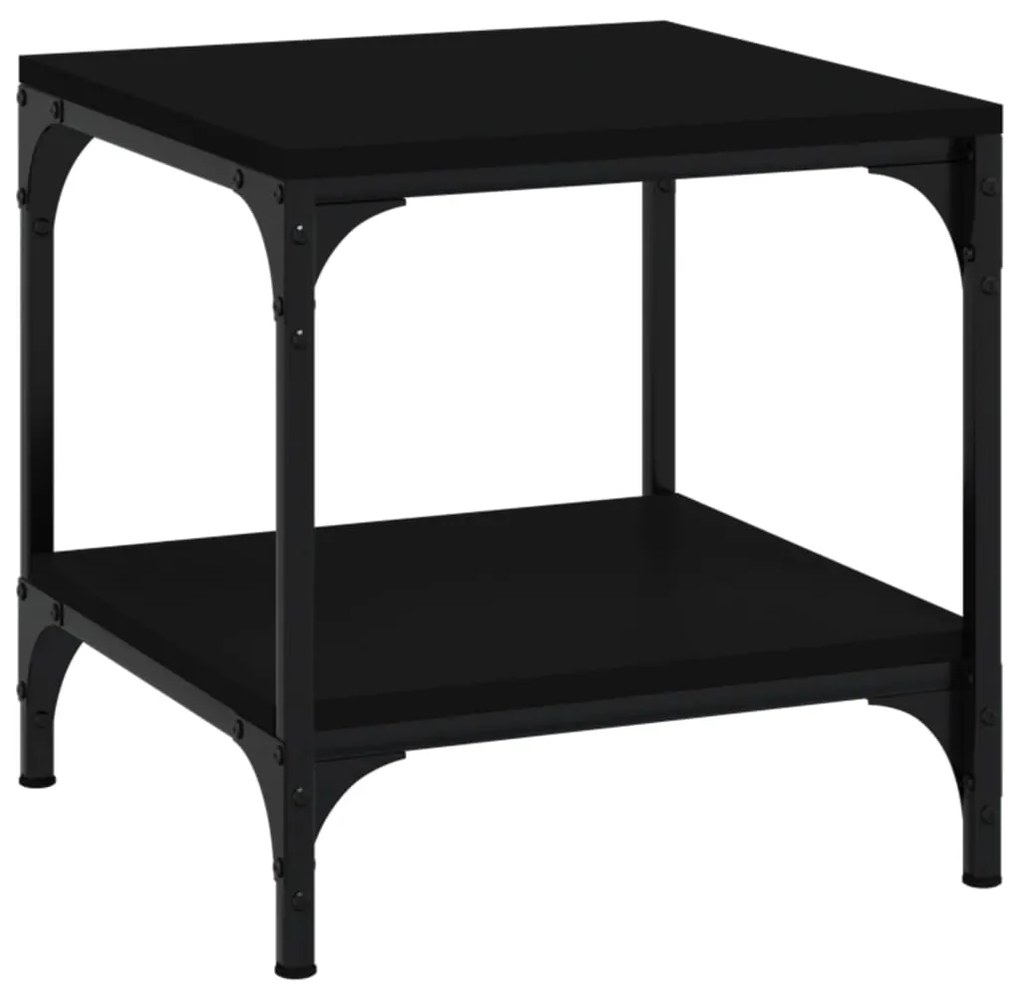 vidaXL Βοηθητικό Τραπέζι Μαύρο 40 x 40 x 40 εκ. από Επεξεργασμένο Ξύλο
